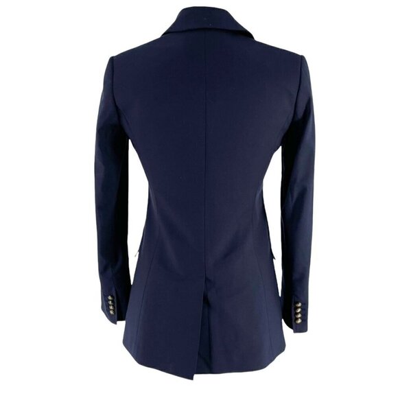 Tuckernuck Hawthorne Blazer Navy Blue Longline Single Breasted Two Button Small - Picture 7 of 15
